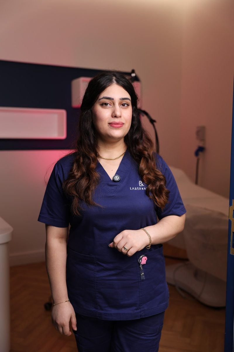 Laser specialist Ruba Naeem in the treatment room for skin rejuvenation at Laser & More Clinic, Dubai